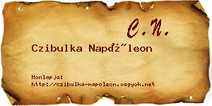 Czibulka Napóleon névjegykártya